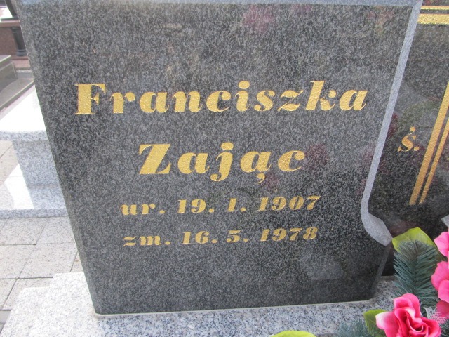 Franciszka Zając 1907 Złochowice - Grobonet - Wyszukiwarka osób pochowanych