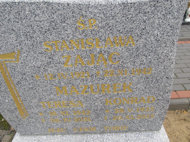 Konrad Mazurek 1935 Złochowice - Grobonet - Wyszukiwarka osób pochowanych